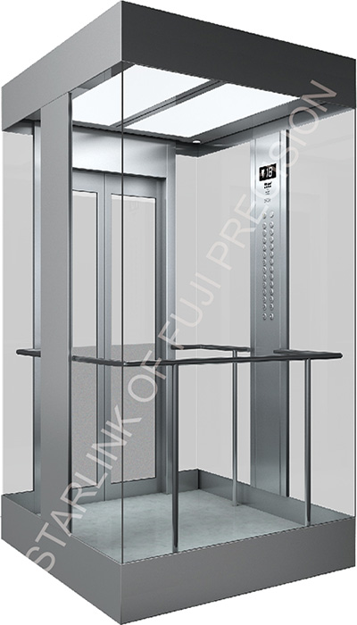 Amazing beautiful semi circular observation elevator