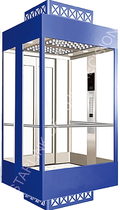 Luxurious safety semi circular observation elavator
