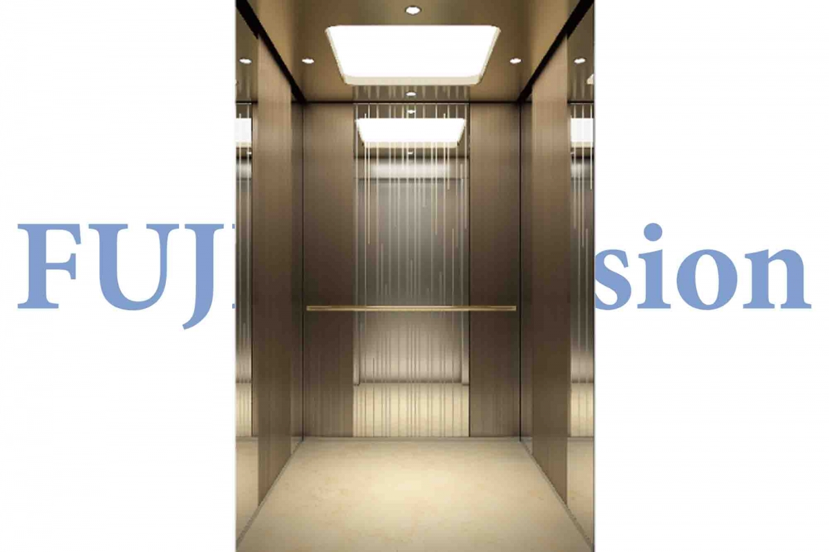Champagne gold etched elevator fuji elevator