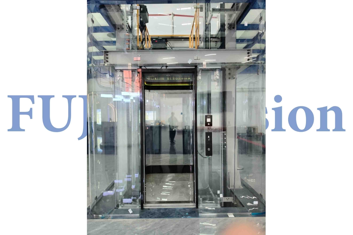 Curved Glass Panoramic Elevator for Showroom | FUJI Precision 