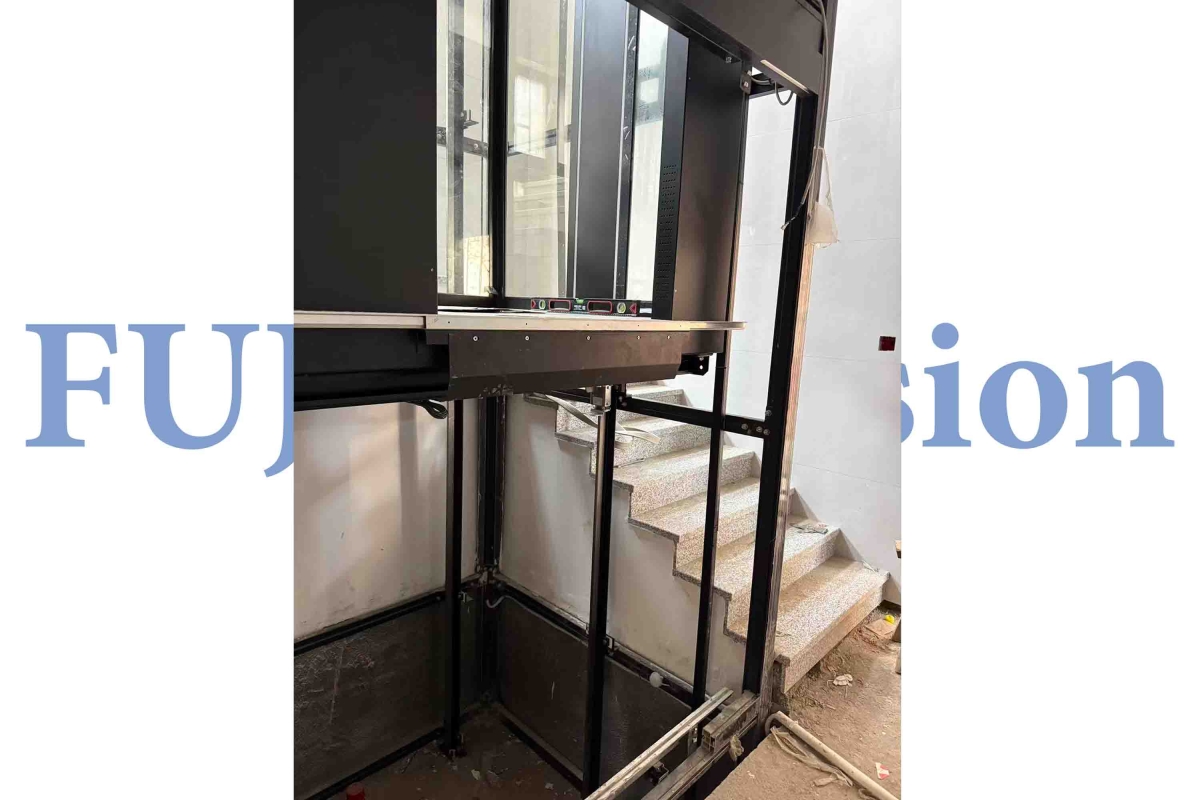 Tea-Colored Glass Panoramic Elevator Project | FUJI Precision 